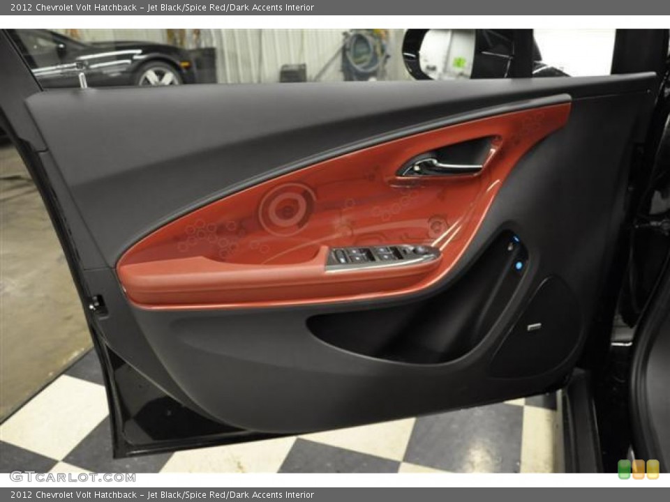Jet Black/Spice Red/Dark Accents Interior Door Panel for the 2012 Chevrolet Volt Hatchback #57686519