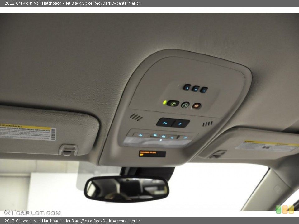 Jet Black/Spice Red/Dark Accents Interior Controls for the 2012 Chevrolet Volt Hatchback #57686561