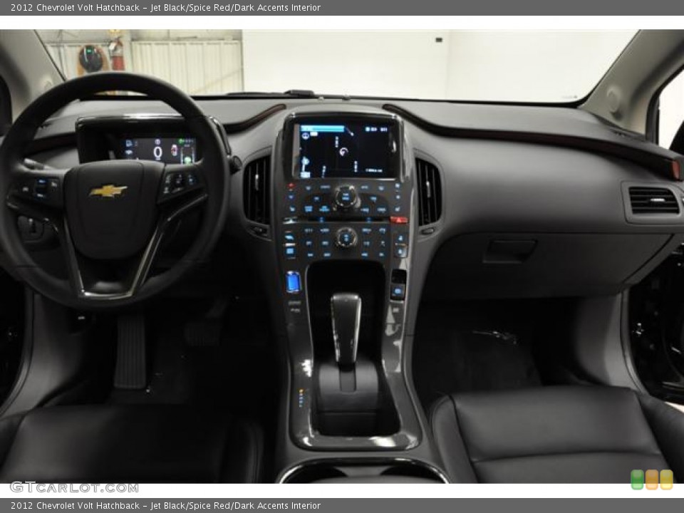 Jet Black/Spice Red/Dark Accents Interior Dashboard for the 2012 Chevrolet Volt Hatchback #57686567