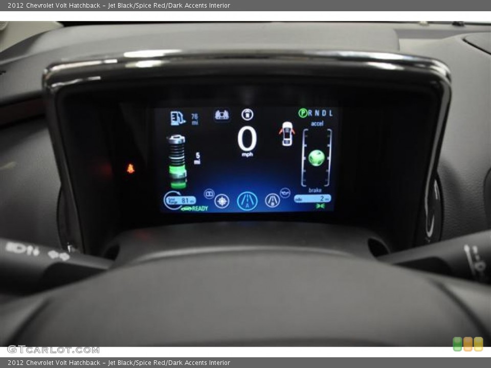 Jet Black/Spice Red/Dark Accents Interior Gauges for the 2012 Chevrolet Volt Hatchback #57686582