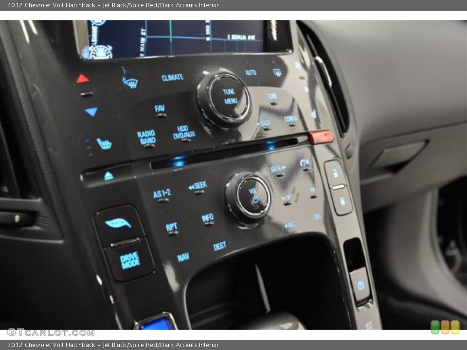 Jet Black/Spice Red/Dark Accents Interior Controls for the 2012 Chevrolet Volt Hatchback #57686612