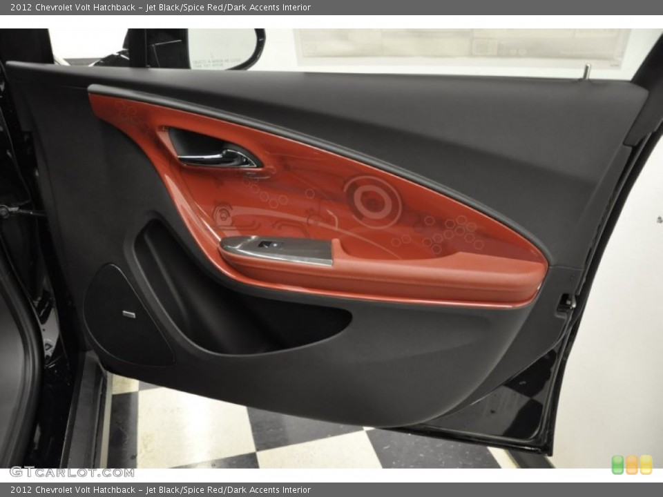 Jet Black/Spice Red/Dark Accents Interior Door Panel for the 2012 Chevrolet Volt Hatchback #57686654