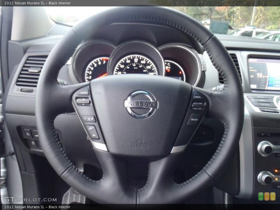 Black Interior Steering Wheel for the 2012 Nissan Murano SL #57687074