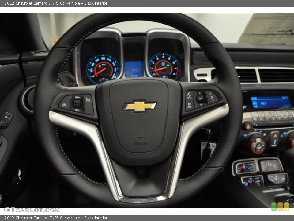 Black Interior Steering Wheel for the 2012 Chevrolet Camaro LT/RS Convertible #57687278