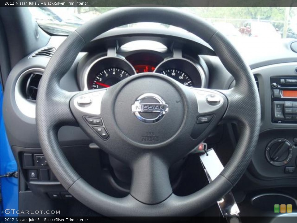 Black/Silver Trim Interior Steering Wheel for the 2012 Nissan Juke S #57687467