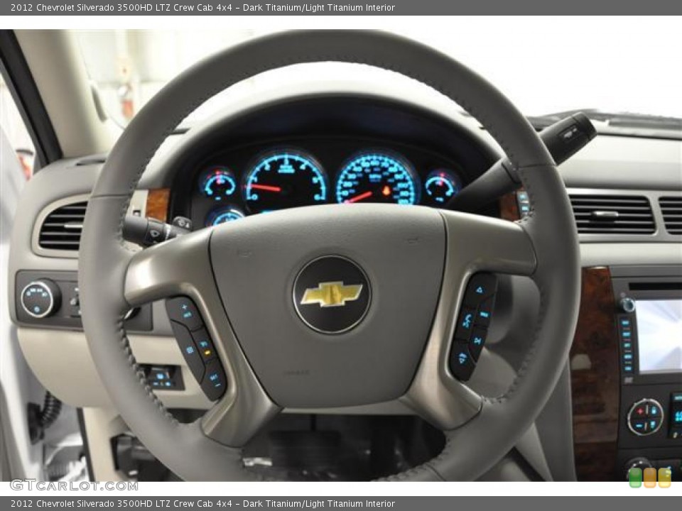 Dark Titanium/Light Titanium Interior Steering Wheel for the 2012 Chevrolet Silverado 3500HD LTZ Crew Cab 4x4 #57688115