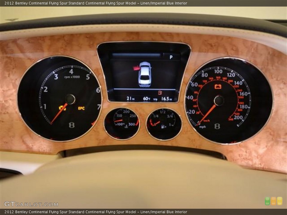 Linen/Imperial Blue Interior Gauges for the 2012 Bentley Continental Flying Spur  #57688370