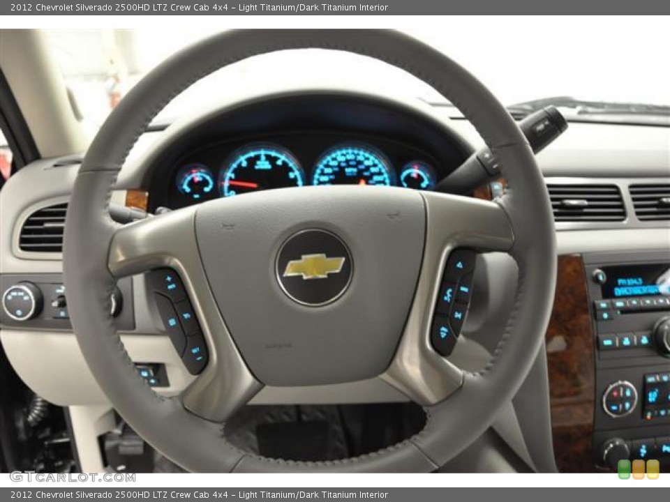 Light Titanium/Dark Titanium Interior Steering Wheel for the 2012 Chevrolet Silverado 2500HD LTZ Crew Cab 4x4 #57688383