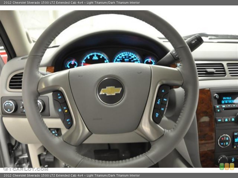 Light Titanium/Dark Titanium Interior Steering Wheel for the 2012 Chevrolet Silverado 1500 LTZ Extended Cab 4x4 #57688499