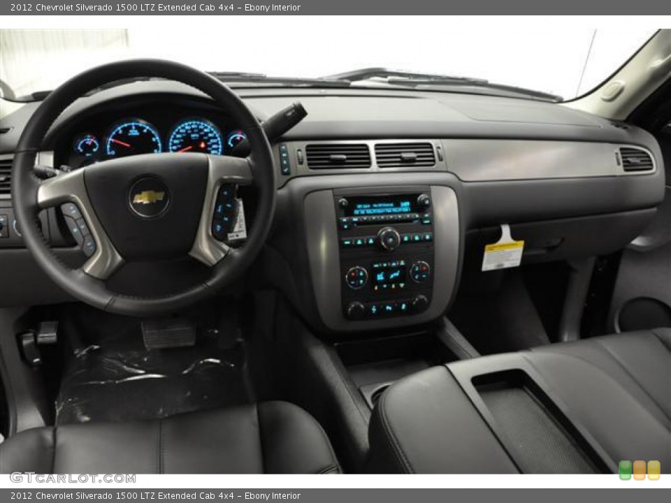 Ebony Interior Dashboard for the 2012 Chevrolet Silverado 1500 LTZ Extended Cab 4x4 #57688532