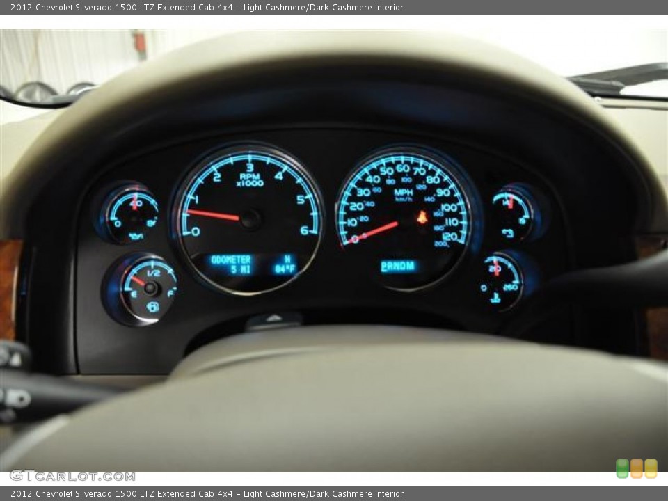 Light Cashmere/Dark Cashmere Interior Gauges for the 2012 Chevrolet Silverado 1500 LTZ Extended Cab 4x4 #57688619