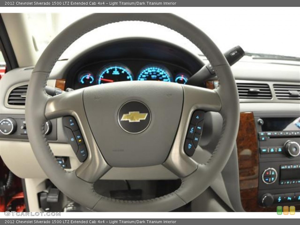 Light Titanium/Dark Titanium Interior Steering Wheel for the 2012 Chevrolet Silverado 1500 LTZ Extended Cab 4x4 #57688682