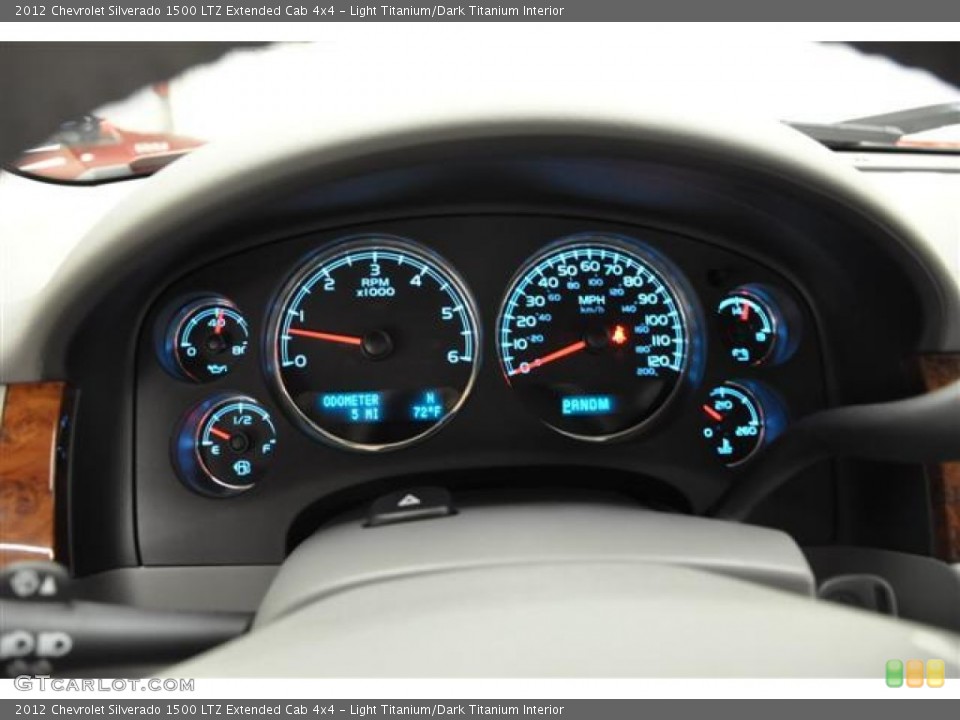Light Titanium/Dark Titanium Interior Gauges for the 2012 Chevrolet Silverado 1500 LTZ Extended Cab 4x4 #57688685