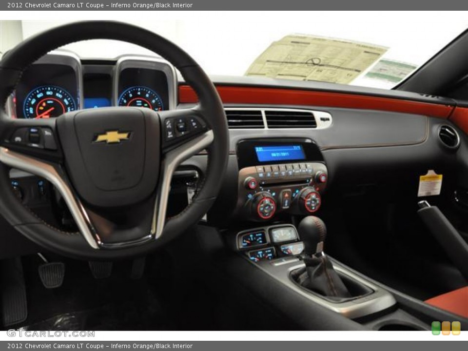 Inferno Orange/Black Interior Dashboard for the 2012 Chevrolet Camaro LT Coupe #57688814