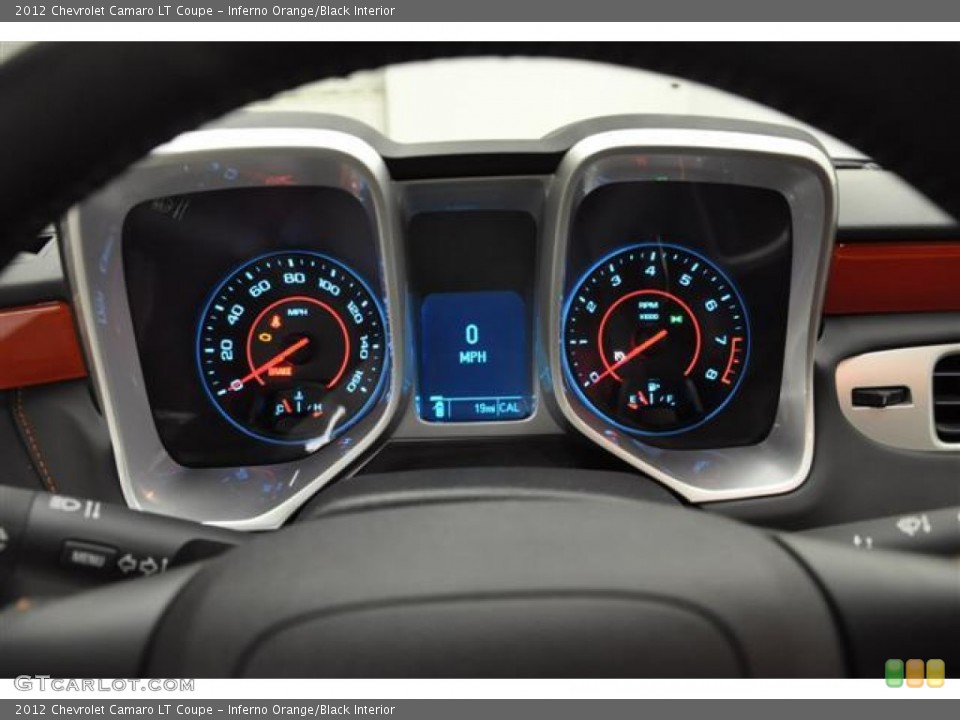 Inferno Orange/Black Interior Gauges for the 2012 Chevrolet Camaro LT Coupe #57688820