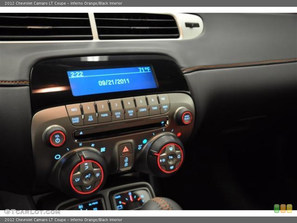 Inferno Orange/Black Interior Audio System for the 2012 Chevrolet Camaro LT Coupe #57688829