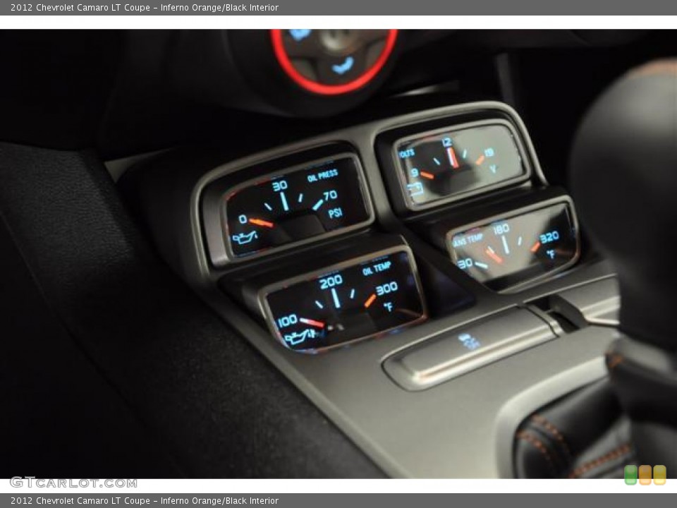 Inferno Orange/Black Interior Gauges for the 2012 Chevrolet Camaro LT Coupe #57688835