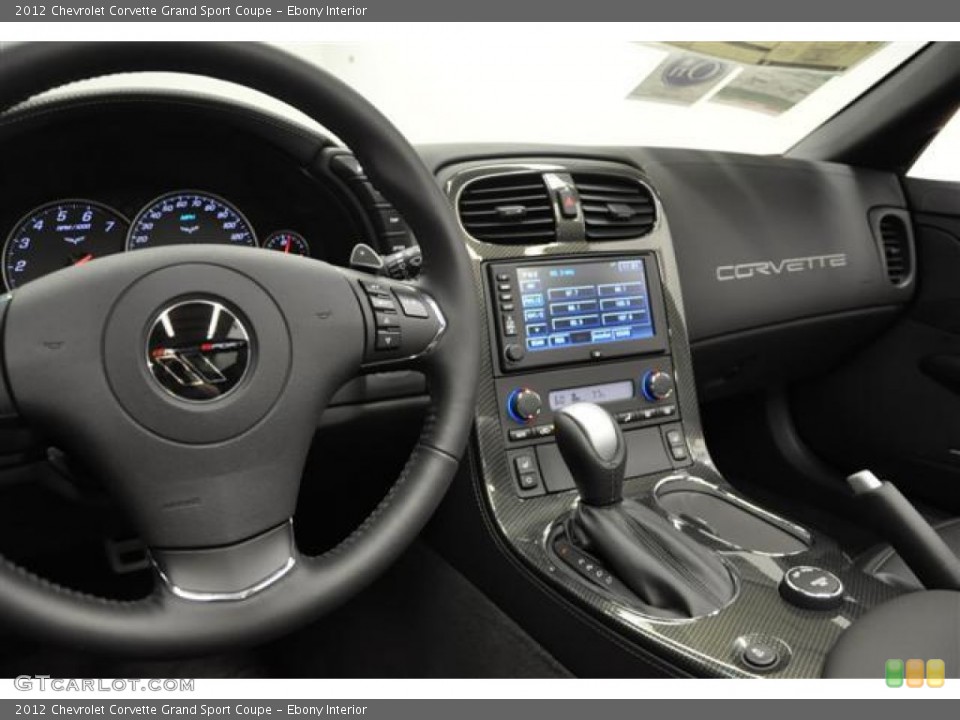 Ebony Interior Dashboard for the 2012 Chevrolet Corvette Grand Sport Coupe #57689102