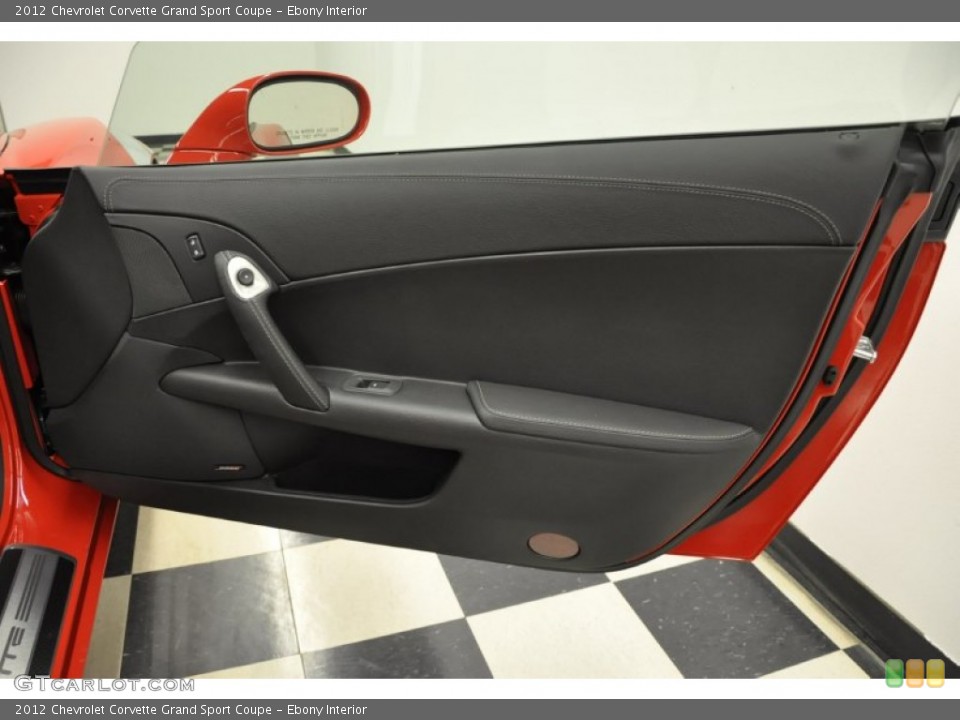 Ebony Interior Door Panel for the 2012 Chevrolet Corvette Grand Sport Coupe #57689120