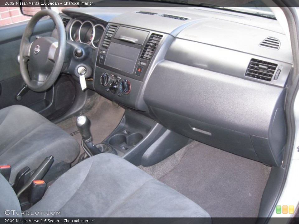 Charcoal Interior Dashboard for the 2009 Nissan Versa 1.6 Sedan #57690398