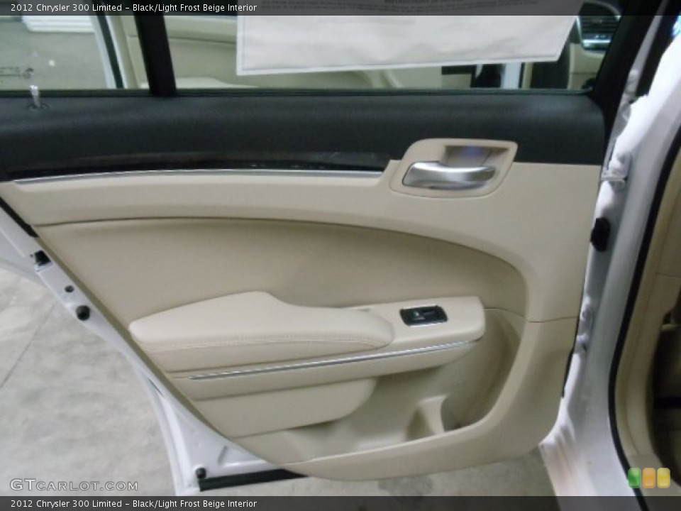 Black/Light Frost Beige Interior Door Panel for the 2012 Chrysler 300 Limited #57691553