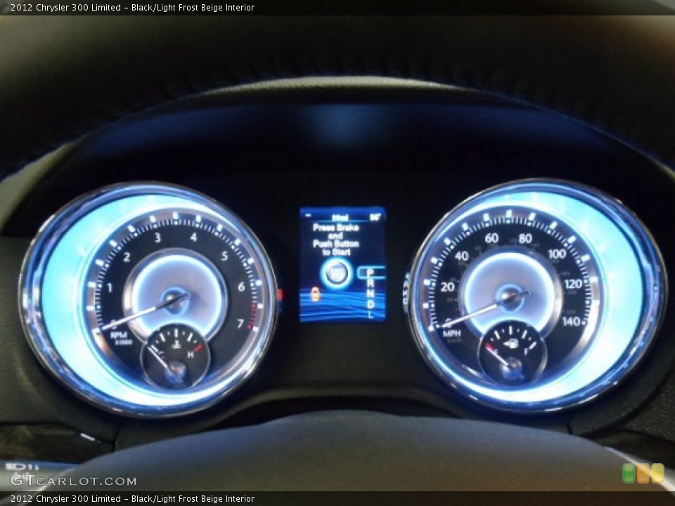 Black/Light Frost Beige Interior Gauges for the 2012 Chrysler 300 Limited #57691562