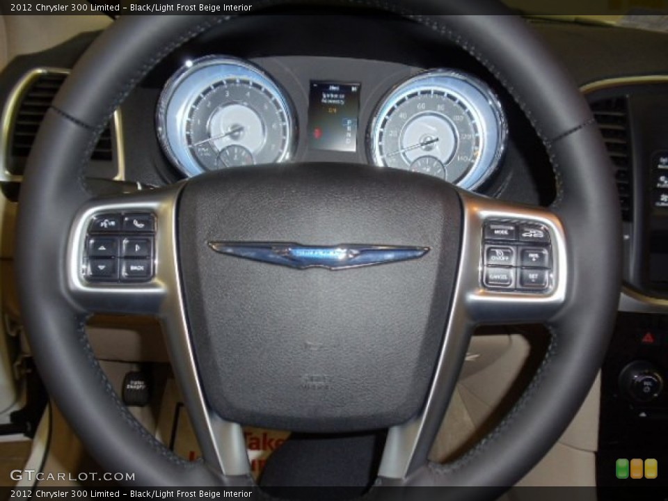 Black/Light Frost Beige Interior Steering Wheel for the 2012 Chrysler 300 Limited #57691571
