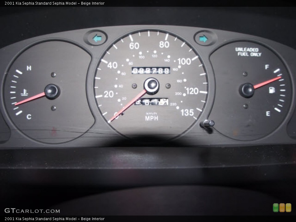Beige Interior Gauges for the 2001 Kia Sephia  #57697157