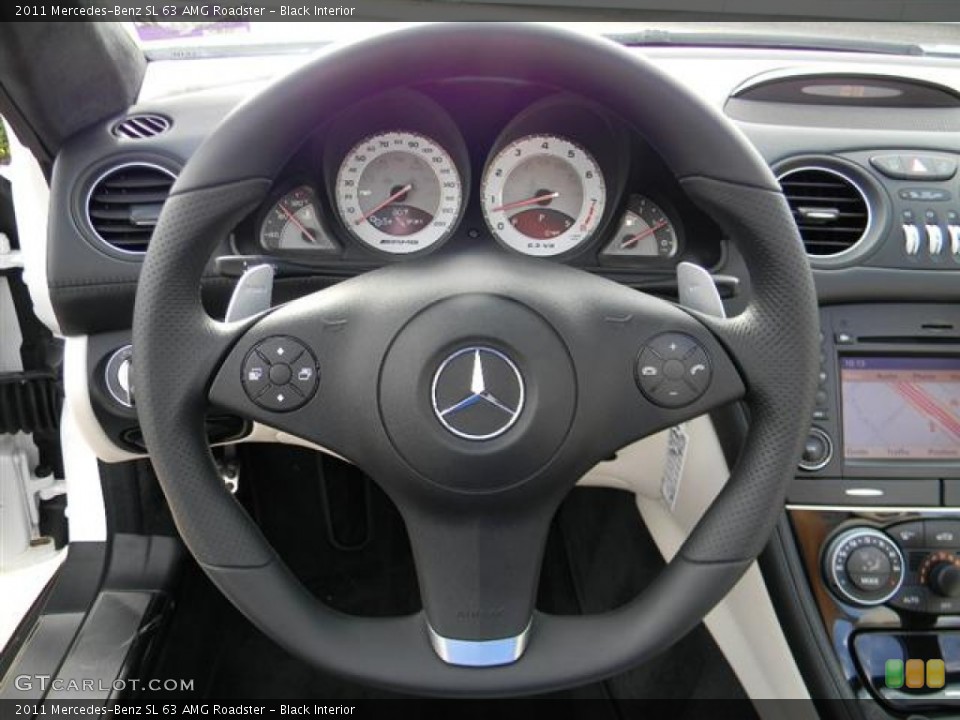 Black Interior Steering Wheel for the 2011 Mercedes-Benz SL 63 AMG Roadster #57704834