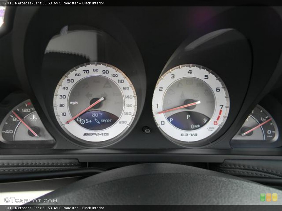 Black Interior Gauges for the 2011 Mercedes-Benz SL 63 AMG Roadster #57704840