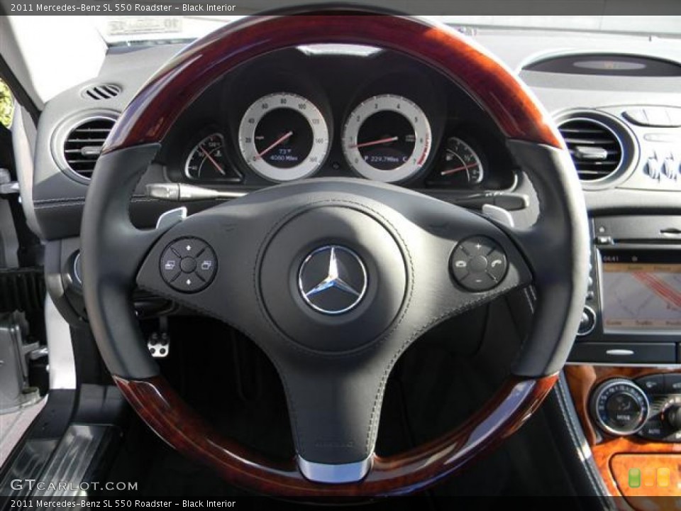 Black Interior Steering Wheel for the 2011 Mercedes-Benz SL 550 Roadster #57705098