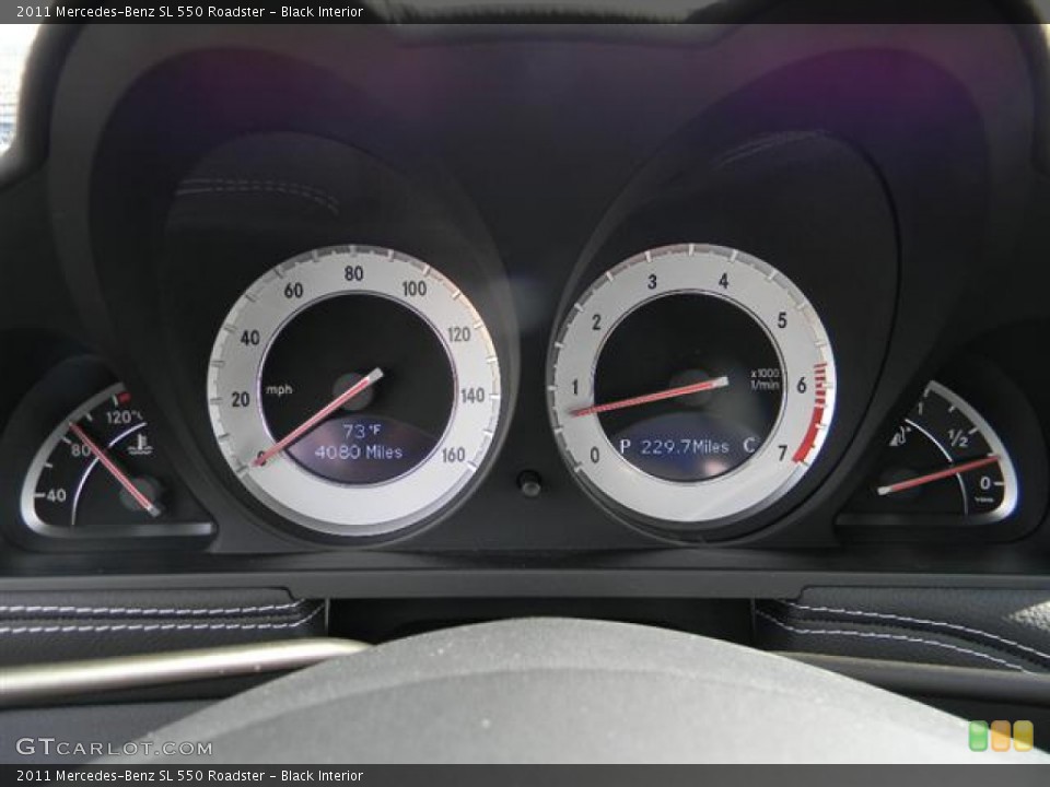 Black Interior Gauges for the 2011 Mercedes-Benz SL 550 Roadster #57705107