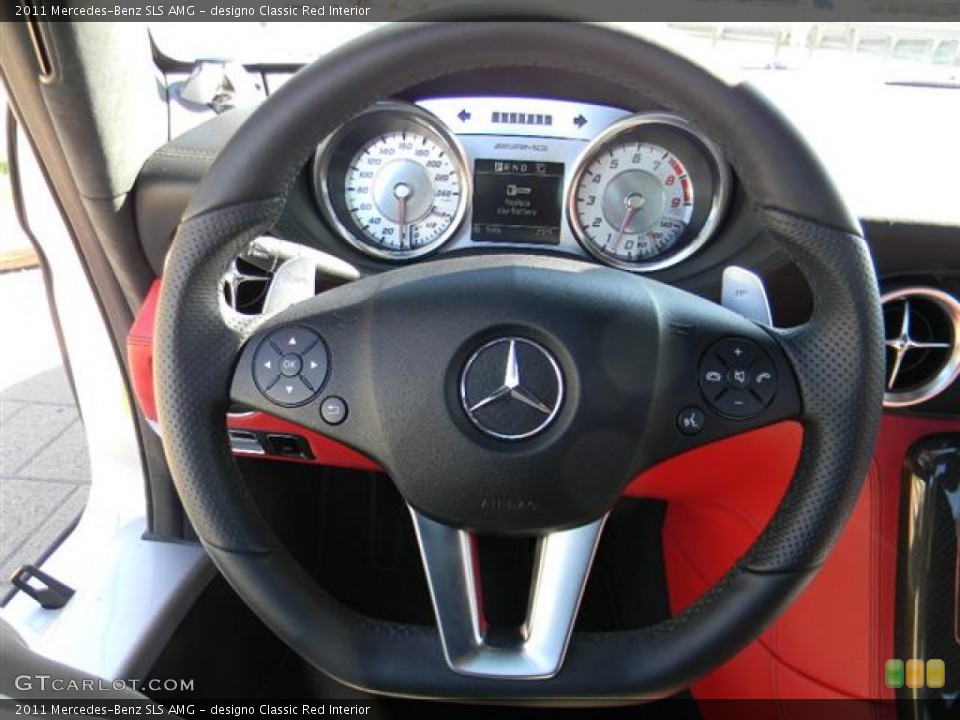 designo Classic Red Interior Steering Wheel for the 2011 Mercedes-Benz SLS AMG #57707153