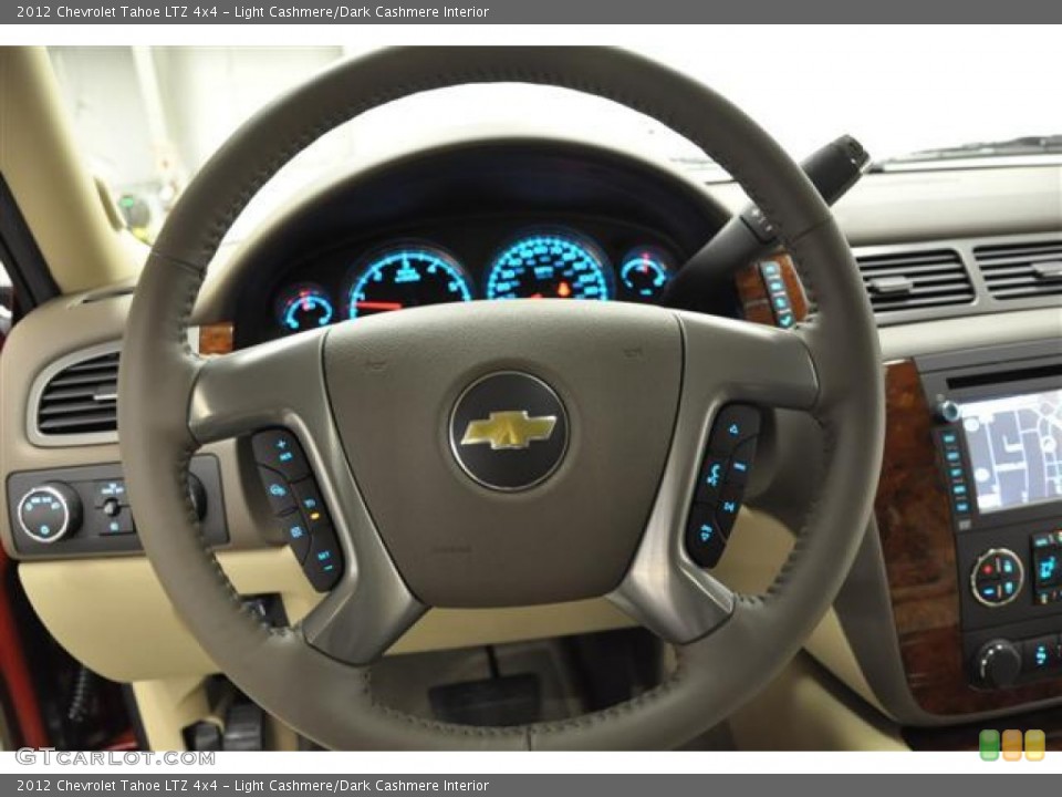 Light Cashmere/Dark Cashmere Interior Steering Wheel for the 2012 Chevrolet Tahoe LTZ 4x4 #57714374