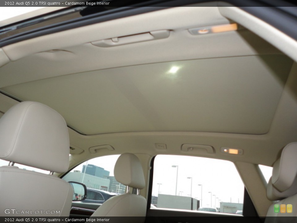 Cardamom Beige Interior Sunroof for the 2012 Audi Q5 2.0 TFSI quattro #57717176