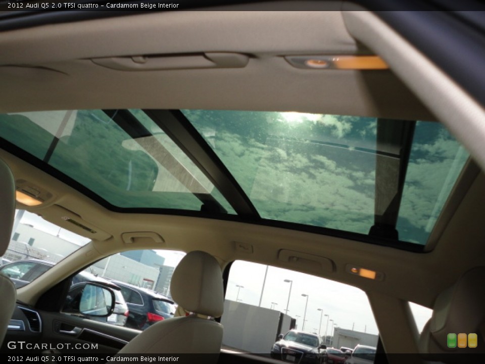 Cardamom Beige Interior Sunroof for the 2012 Audi Q5 2.0 TFSI quattro #57717245
