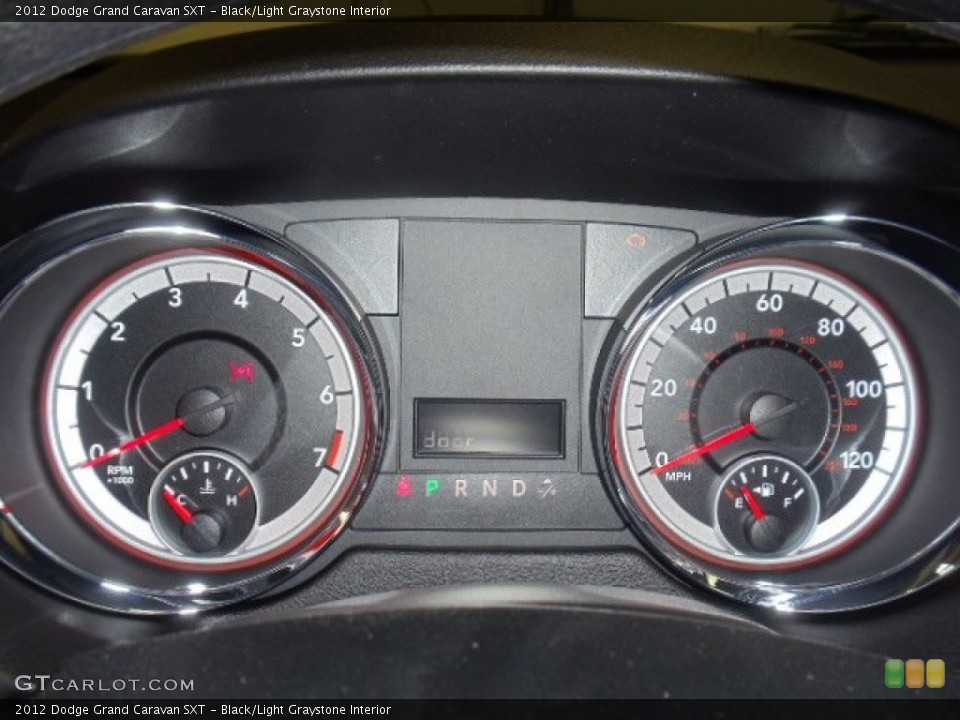 Black/Light Graystone Interior Gauges for the 2012 Dodge Grand Caravan SXT #57719405