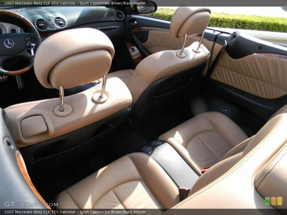 Sport Cappuccino Brown/Black Interior Photo for the 2007 Mercedes-Benz CLK 350 Cabriolet #57722141
