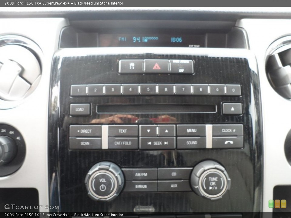Black/Medium Stone Interior Controls for the 2009 Ford F150 FX4 SuperCrew 4x4 #57723749