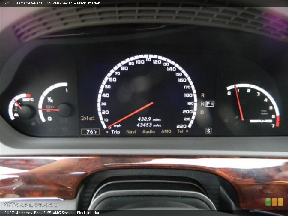Black Interior Gauges for the 2007 Mercedes-Benz S 65 AMG Sedan #57725753