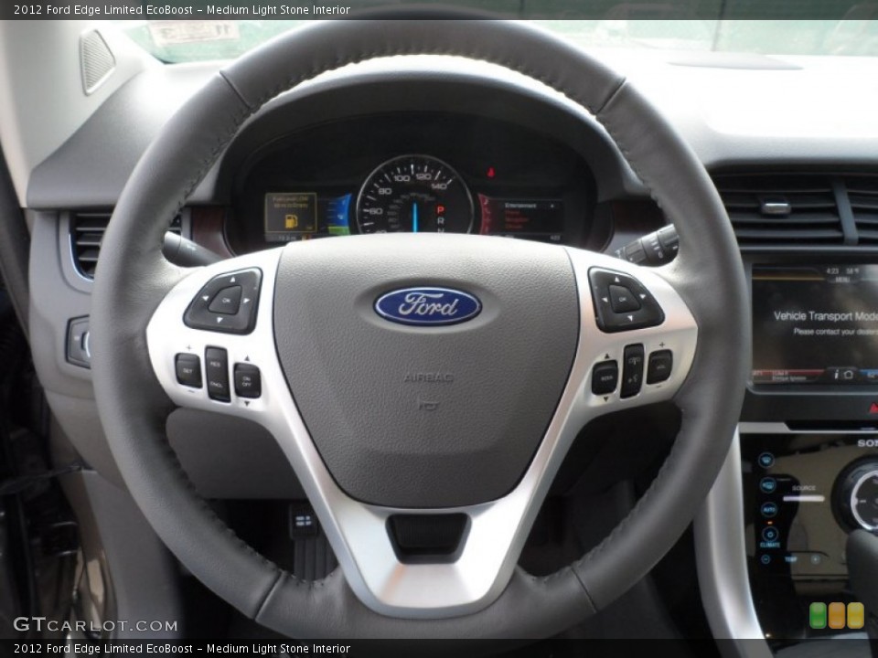 Medium Light Stone Interior Steering Wheel for the 2012 Ford Edge Limited EcoBoost #57727052