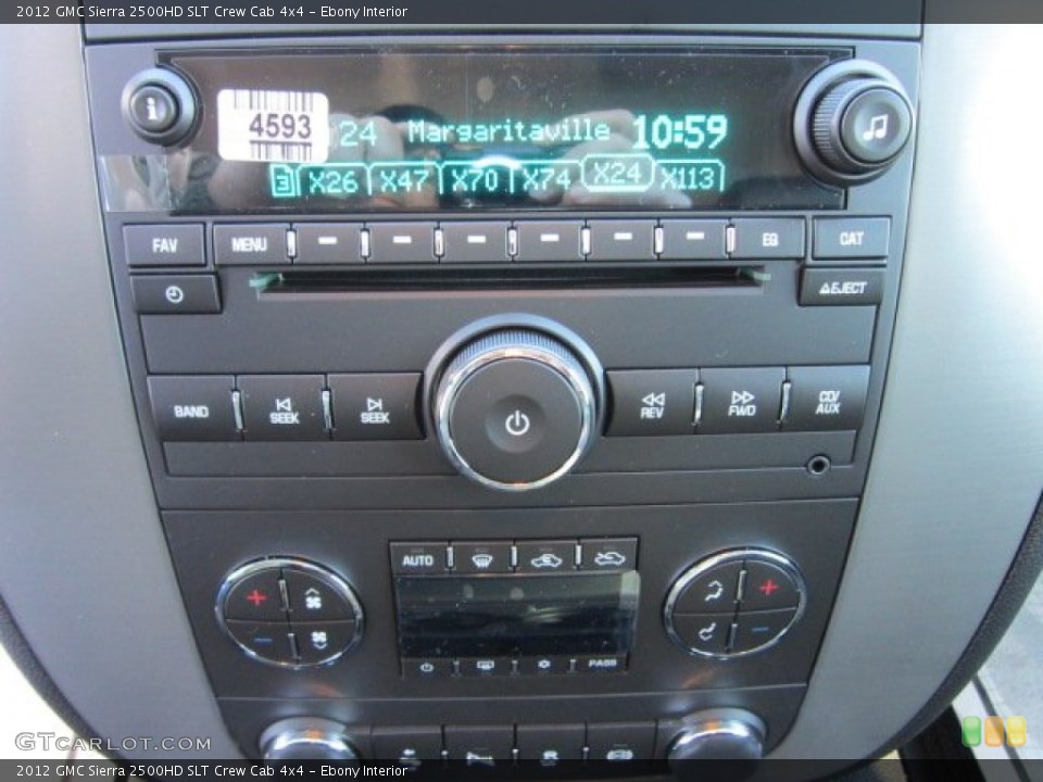 Ebony Interior Audio System for the 2012 GMC Sierra 2500HD SLT Crew Cab 4x4 #57728630