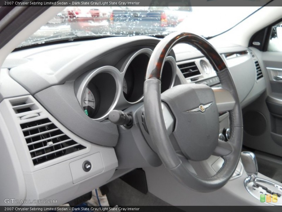 Dark Slate Gray/Light Slate Gray Interior Steering Wheel for the 2007 Chrysler Sebring Limited Sedan #57734216