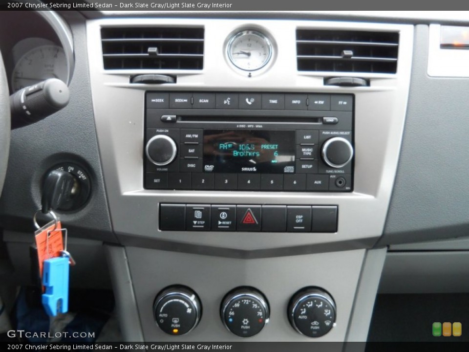 Dark Slate Gray/Light Slate Gray Interior Controls for the 2007 Chrysler Sebring Limited Sedan #57734255