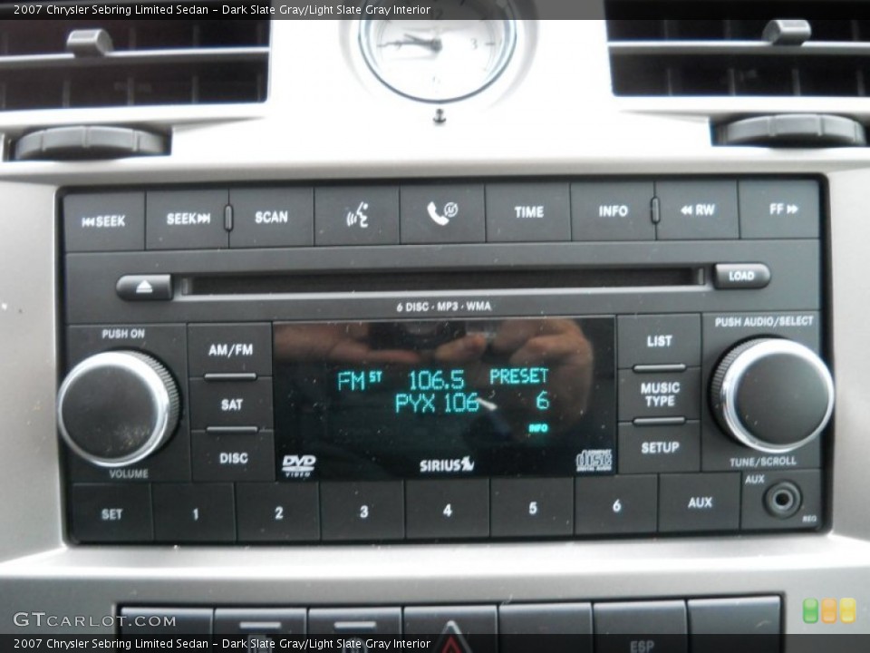 Dark Slate Gray/Light Slate Gray Interior Audio System for the 2007 Chrysler Sebring Limited Sedan #57734264