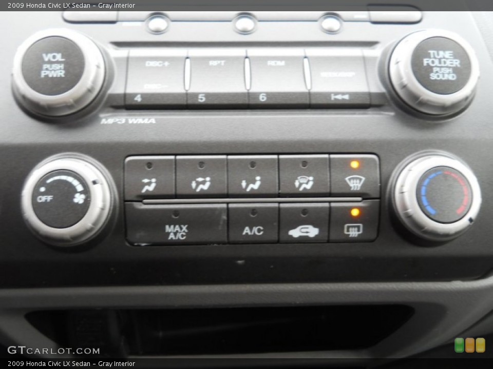 Gray Interior Controls for the 2009 Honda Civic LX Sedan #57734465