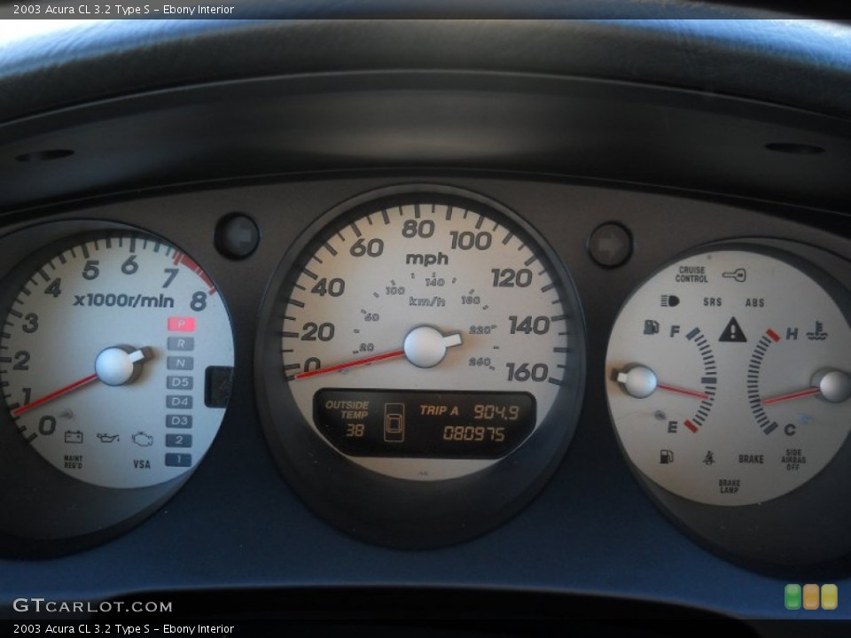 Ebony Interior Gauges for the 2003 Acura CL 3.2 Type S #57736379