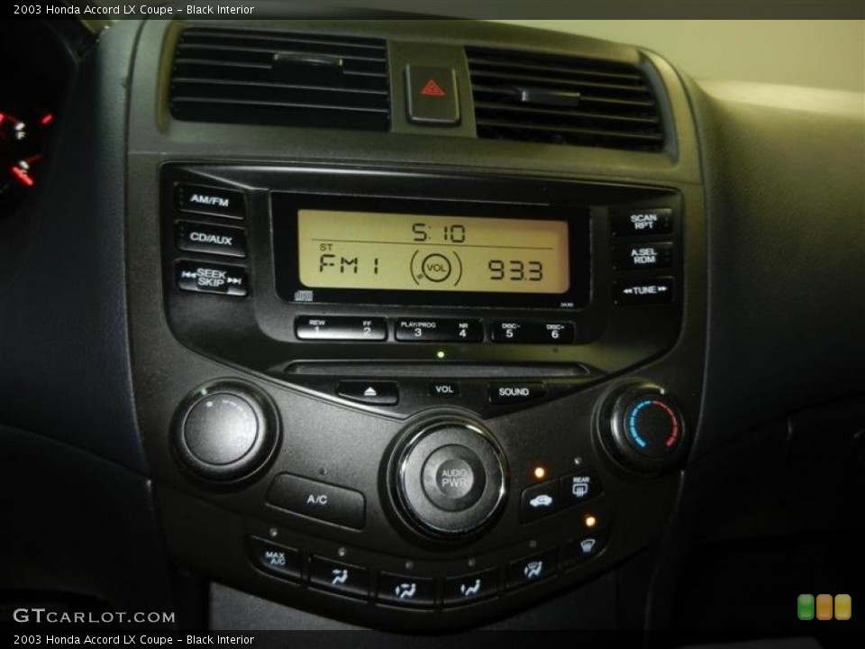 Black Interior Controls for the 2003 Honda Accord LX Coupe #57737618