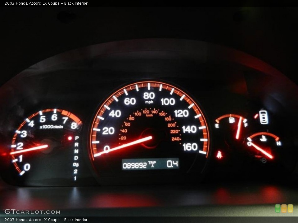 Black Interior Gauges for the 2003 Honda Accord LX Coupe #57737639