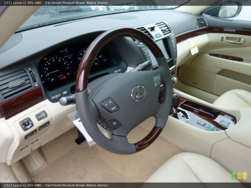 Parchment/Medium Brown Walnut Interior Photo for the 2012 Lexus LS 460 AWD #57739166